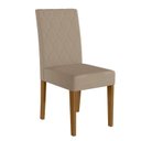 Ver imagem 7 de Conjunto Mesa de Jantar Kate 120cm Vidro 4 Cadeiras Jade Revestidas em Suede Carvalho/Bege/Off White