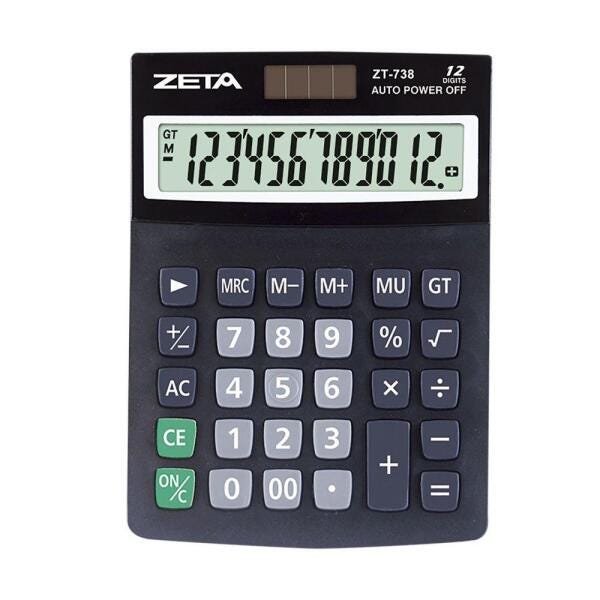 Calculadora de Mesa Zeta ZT318 12 Digitos Preta
