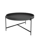 Ver imagem 1 de Mesa de Centro Décor 70cm em Couro Preto - Móvebrinque
