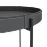 Mesa de Centro Décor 70cm em Couro Preto - Móvebrinque - 4