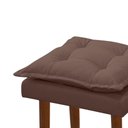 Ver imagem 2 de Puff Maria para Sala de Tv e Estar Quarto Confortável Suede Marrom Mabe Magazine