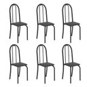 Ver imagem 1 de Kit 6 Cadeiras Tubular 96x36x41 cm Iris B Preto