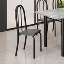Ver imagem 2 de Kit 6 Cadeiras Tubular 96x36x41 cm Iris B Preto