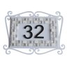 Número para Casa Moldura Arabescos Branca com Pastilhas Claras - 1