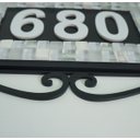 Ver imagem 4 de Número para Casa Moldura Arabescos Preto com Pastilhas Claras