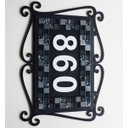 Ver imagem 5 de Número para Casa Preto com Mosaico de Pastilhas em Tons de Cinza e Preta