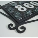 Ver imagem 4 de Número para Casa Preto com Mosaico de Pastilhas em Tons de Cinza e Preta