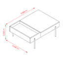 Ver imagem 5 de Kit Aparador e Mesa de Centro para Sala Portugal Cumaru/Opala