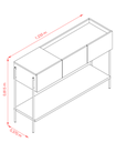 Ver imagem 3 de Kit Aparador e Mesa de Centro para Sala Portugal Cumaru/Opala