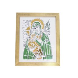 Quadro Com Imagem Santa Mater Misericordiae Arte Claudio Pastro 23,5 X 28,5 Cm - 2