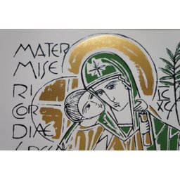 Quadro Com Imagem Santa Mater Misericordiae Arte Claudio Pastro 23,5 X 28,5 Cm - 3