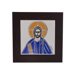 Quadro Pantocrator Claudio Pastro 14,2 x 14,2 Cm - 1