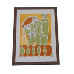 Quadro Com Imagem Bodas de Caná Arte Claudio Pastro 37 x 27,8 cm - 1