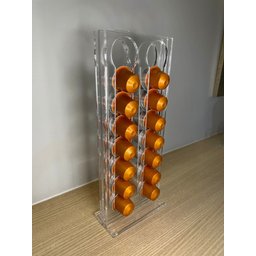 Suporte Para Cápsulas Nespresso Em Acrílico - 28 Cápsulas Cor:cristal - 5