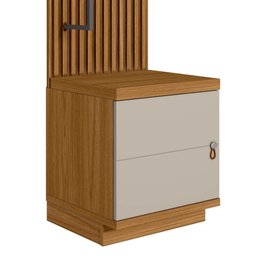 Painel Ripado com Mesa de Apoio Industrial 1 Módulo 44cm Golden L06 Nature/Off White - Mpozenato - 5
