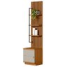 Painel Ripado com Mesa de Apoio Industrial 1 Módulo 44cm Golden L06 Nature/Off White - Mpozenato - 1