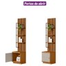 Painel Ripado com Mesa de Apoio Industrial 1 Módulo 44cm Golden L06 Nature/Off White - Mpozenato - 2