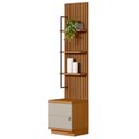 Ver imagem 3 de Painel Ripado com Mesa de Apoio Industrial 1 Módulo 44cm Golden L06 Nature/Off White - Mpozenato