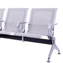 Ver imagem 4 de Cadeira Longarina Cromada 3 Lugares com Braço