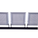 Ver imagem 2 de Cadeira Longarina Cromada 3 Lugares com Braço