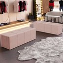 Ver imagem 6 de Puff Decorativo Living Sala de Estar 160 Cm Roma W01 Linho Rosê - lyam
