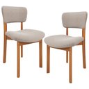 Ver imagem 2 de Kit 02 Cadeiras para Sala de Jantar Cozinha Living Estofada Dara L02 Bouclê Creme - Lyam Decor