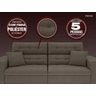 Sofá 5 Lugares Net Prestige Assento Retrátil e Reclinável 2,50M (L) - 3