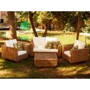 Ver imagem 2 de Jogo de Sofá e Poltronas Malibu com Mesa em Alumínio - Jardim, Área, Edícula, Piscina - Preto