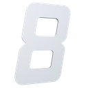 Ver imagem 1 de Número 130mm Garbo Font - Branco - Metalmidia 8