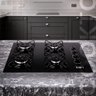 Cooktop Vidro a Gás 4 Bocas 60x46 Bivolt Preto Tron Preto Bivolt - 2