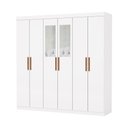 Ver imagem 1 de Guarda Roupa Casal Recife 6 Portas 2 Gavetas com Espelho Carioca Moveis Branco