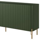 Ver imagem 6 de Rack para Sala de Estar Tv 85 Pol 4 Portas Brise Pés Industrial Dourado Alef I03 Musgo - Lyam Decor