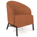 Ver imagem 1 de Poltrona Decorativa para Sala Living Pés Industrial Sierra K01 Bouclê Terracota - Lyam Decor