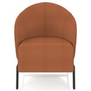 Ver imagem 3 de Poltrona Decorativa para Sala Living Pés Industrial Sierra K01 Bouclê Terracota - Lyam Decor