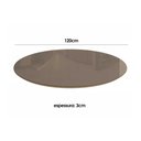 Ver imagem 2 de Tampo Mesa Sala de Jantar Madeirado C/vidro Ta60 Redondo 120x120cm Off White C/ Vidro Off White -