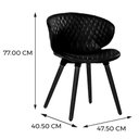 Ver imagem 6 de Kit 2 Cadeiras Anm6717f Anima Office com Costura Matelassê Assento Estofado Pu Chumbo Base Madeira