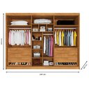 Ver imagem 4 de Guarda Roupa 6 Portas 4 Portas Ripadas Potente com Ripado 100% Mdf Peroba Off White - Móveis Europa