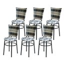 Ver imagem 1 de 6 Cadeiras para Cozinha Preta Hawai Cappuccino Premium Assento Floral Cor:floral Branco