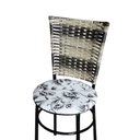 Ver imagem 5 de 6 Cadeiras para Cozinha Preta Hawai Cappuccino Premium Assento Floral Cor:floral Branco