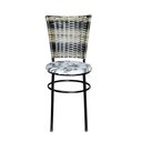 Ver imagem 4 de 6 Cadeiras para Cozinha Preta Hawai Cappuccino Premium Assento Floral Cor:floral Branco
