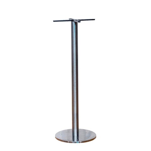 Mesa Pisa Beta Bistrô Fratini 107,50cm (a) Disco Redondo Inox Tampo Mdp Quadrado Samba 80cm (l)