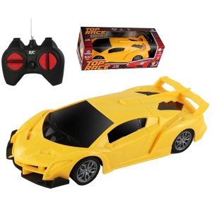 Carro de Controle Remoto Top Race Polibrinq Car825 Amarelo