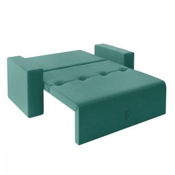 Sofa Cama Casal 5000 Com Braço Veludo Azul Turquesa Mamflex - 5