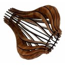 Ver imagem 7 de Lustre Luminária Pendente Madeira 23x25cm Rustica Sala Lpa20 - Amêndola Rústica - 110V/220V (Bivolt)