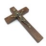 Crucifixo Cruz De Porta Ou Parede Madeira Rústica São Bento 12 Cm - 1