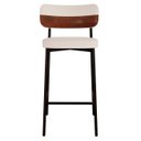Ver imagem 6 de Banqueta Alta Bar Estofada Kit 6 Ella M25 Linho Palha/whisky - Mpozenato