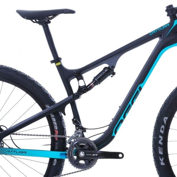 Bike Oggi Cattura Pro 2019 XT Full Suspension Shimano 22v - Preto/ Azul 19  | MadeiraMadeira
