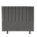 Ver imagem 2 de Cabeceira Estofada Carla 140cm Casal Para Cama Box Quarto Corino Cinza - Gat Magazine