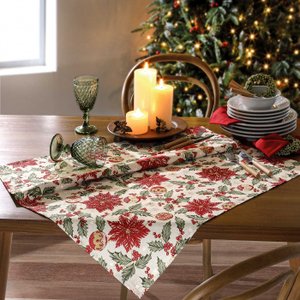 Toalha Centro Mesa Quadrada Athenas Dohler 78x78cm Natal 106