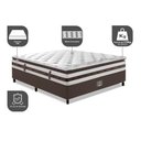 Ver imagem 3 de Cama Box Casal Colchão + Box 138x188 Molas Ensacadas Cama inBox Relax Pillow Café